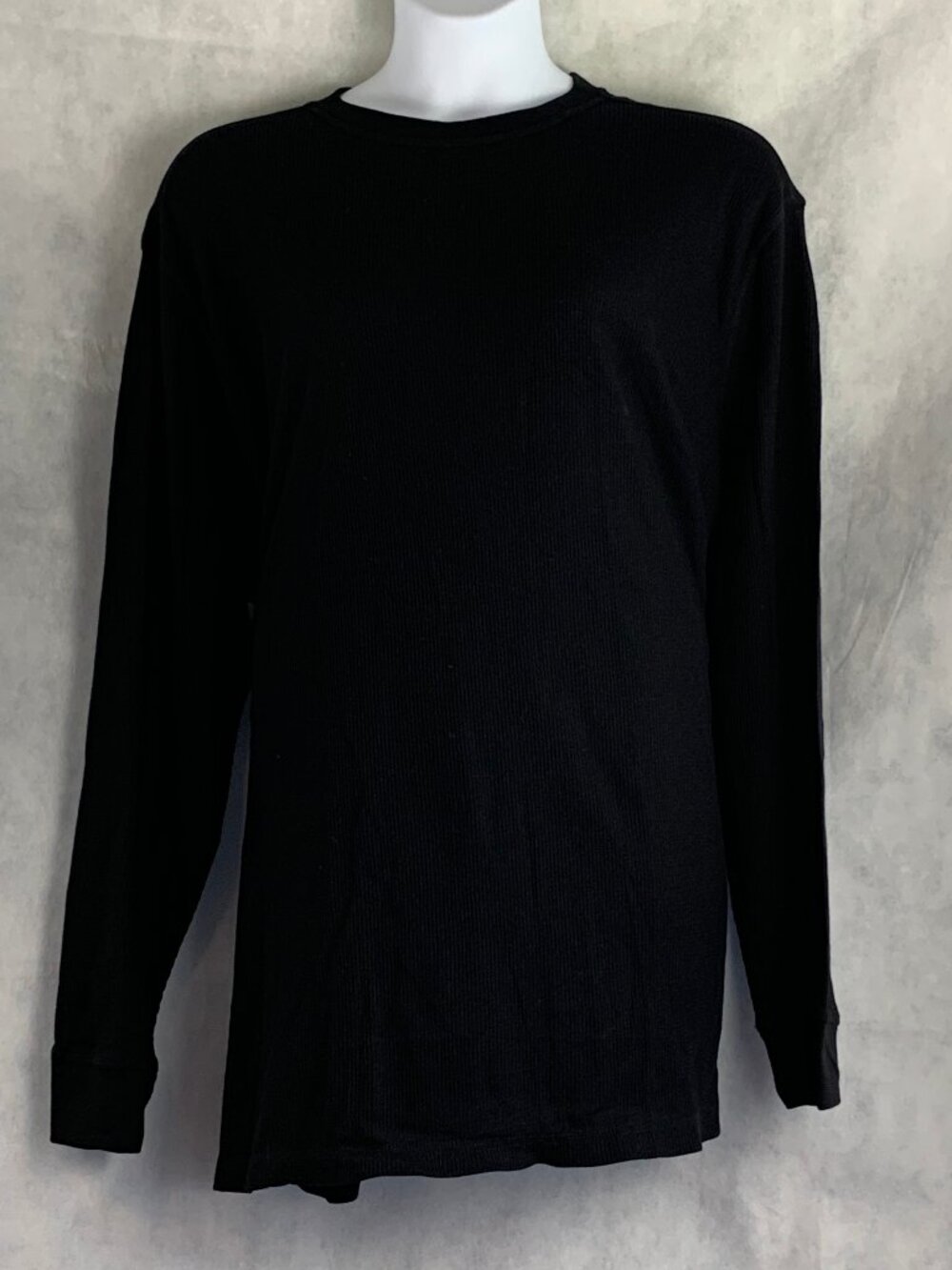 Club Room Men's Big & Tall Thermal Waffle Knit Long-Sleeve T-Shirt, Black, 3XLT